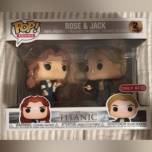 Funko Pop Titanic Rose & Jack Figures - Blue and Black